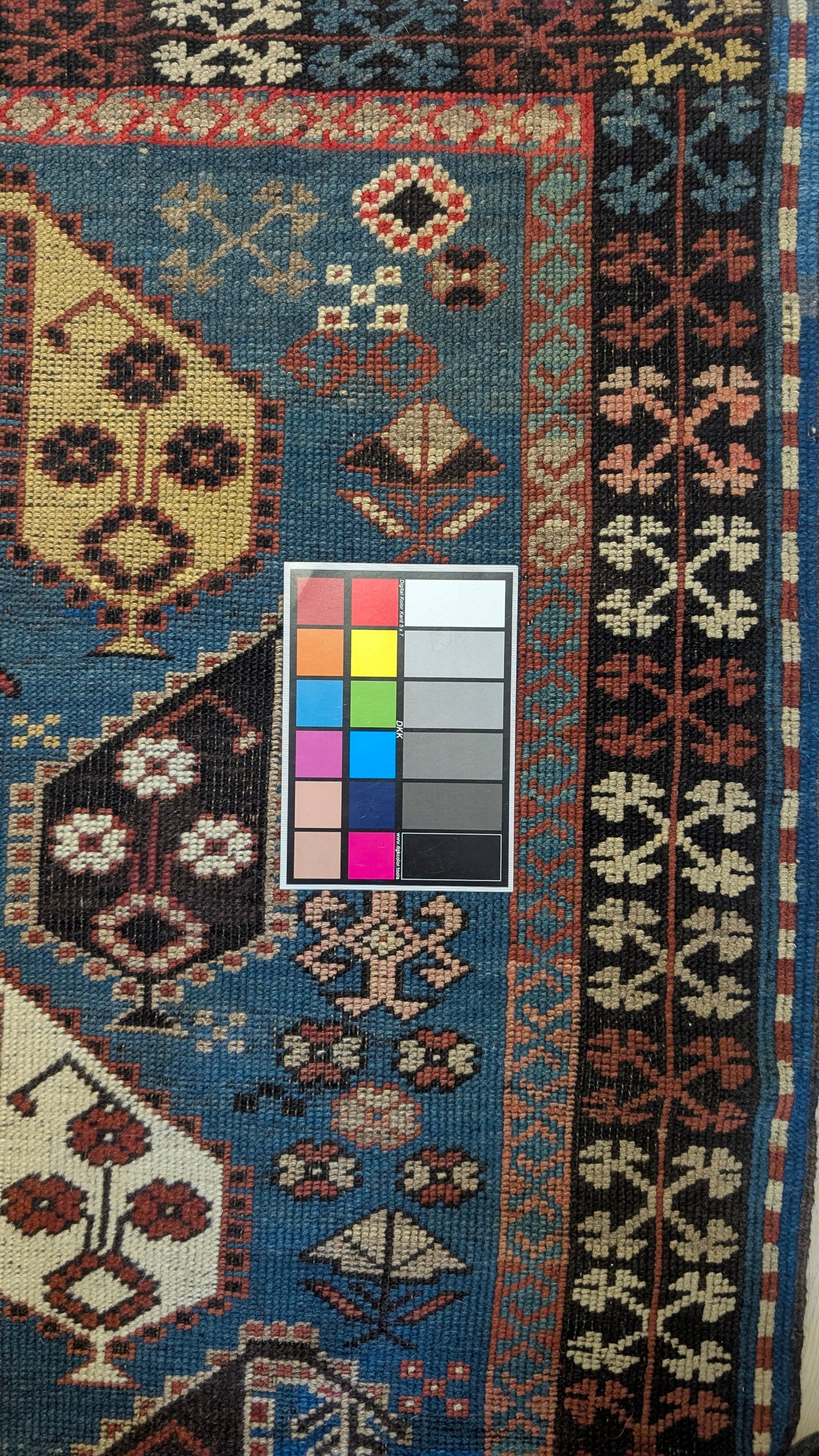 Antique Caucasian Rug, 4x7 - "The Cosmic Orchard"