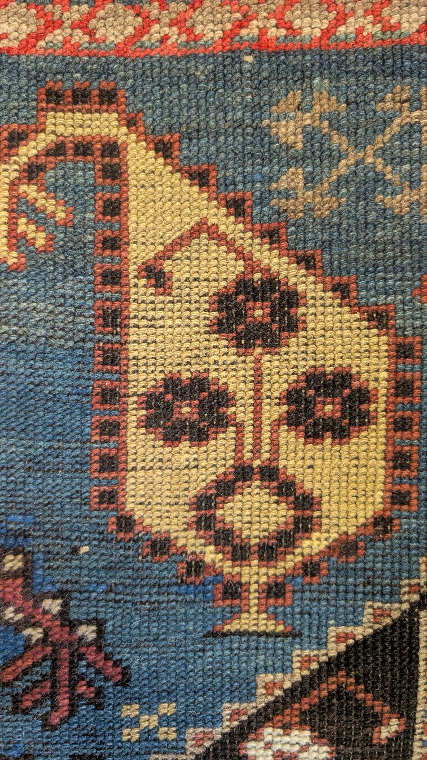 Antique Caucasian Rug, 4x7 - "The Cosmic Orchard"