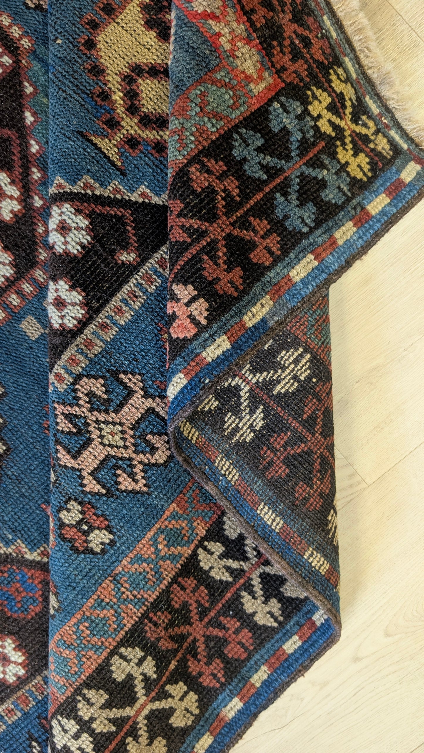 Antique Caucasian Rug, 4x7 - "The Cosmic Orchard"