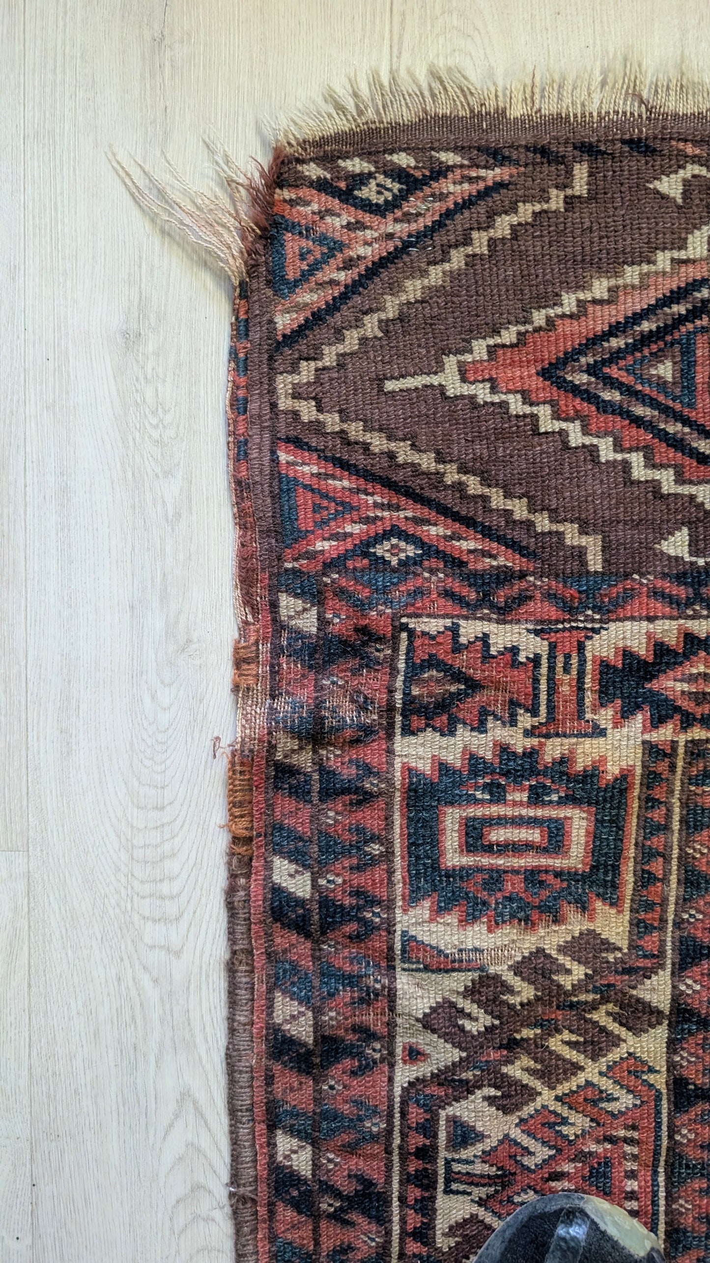 Antique Yomut Turkman Rug, 5x9, "The Nomad's Signal"