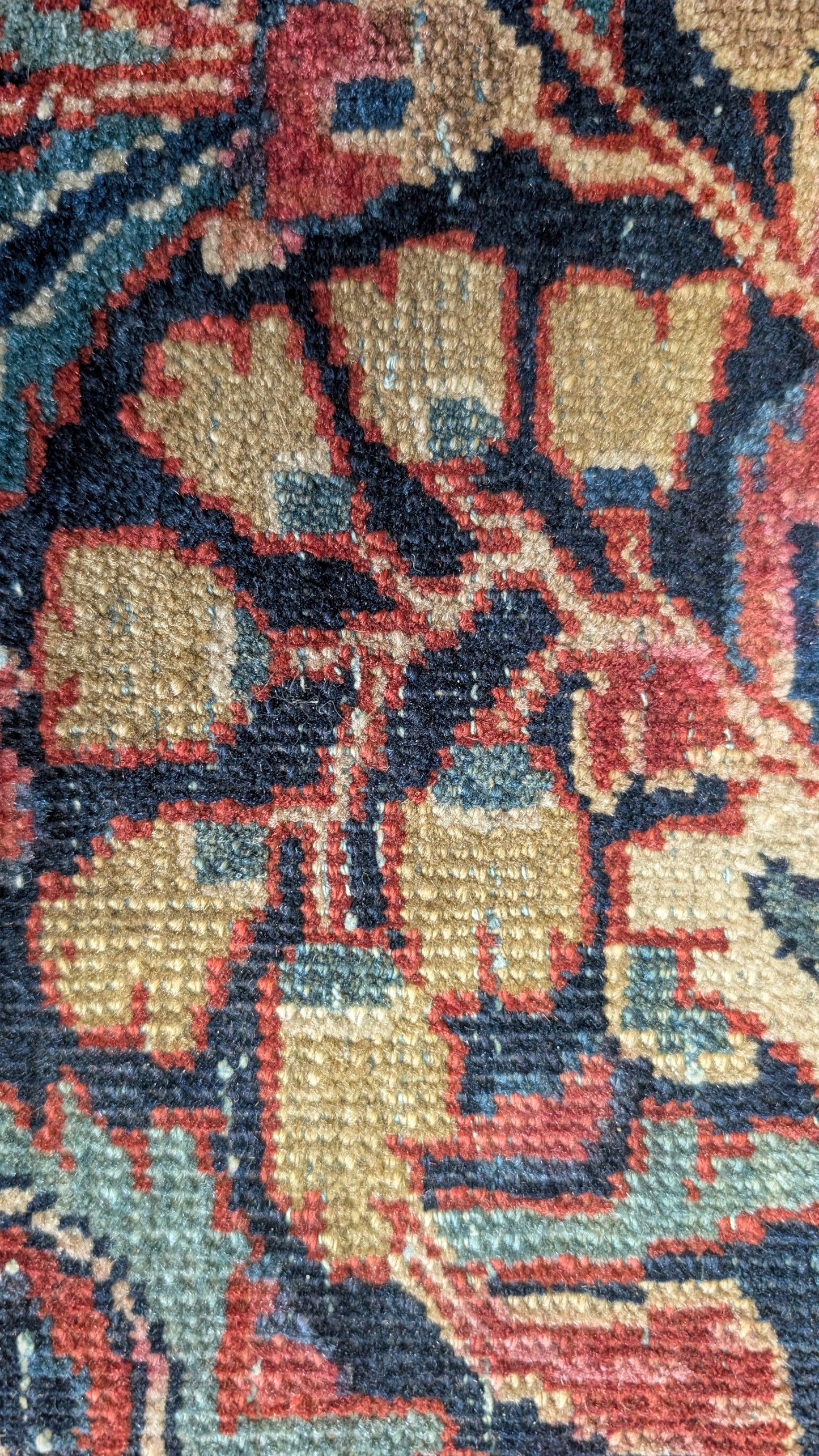 Antique Persian Sarouk Rug, 6x9, "The Midnight Garden"