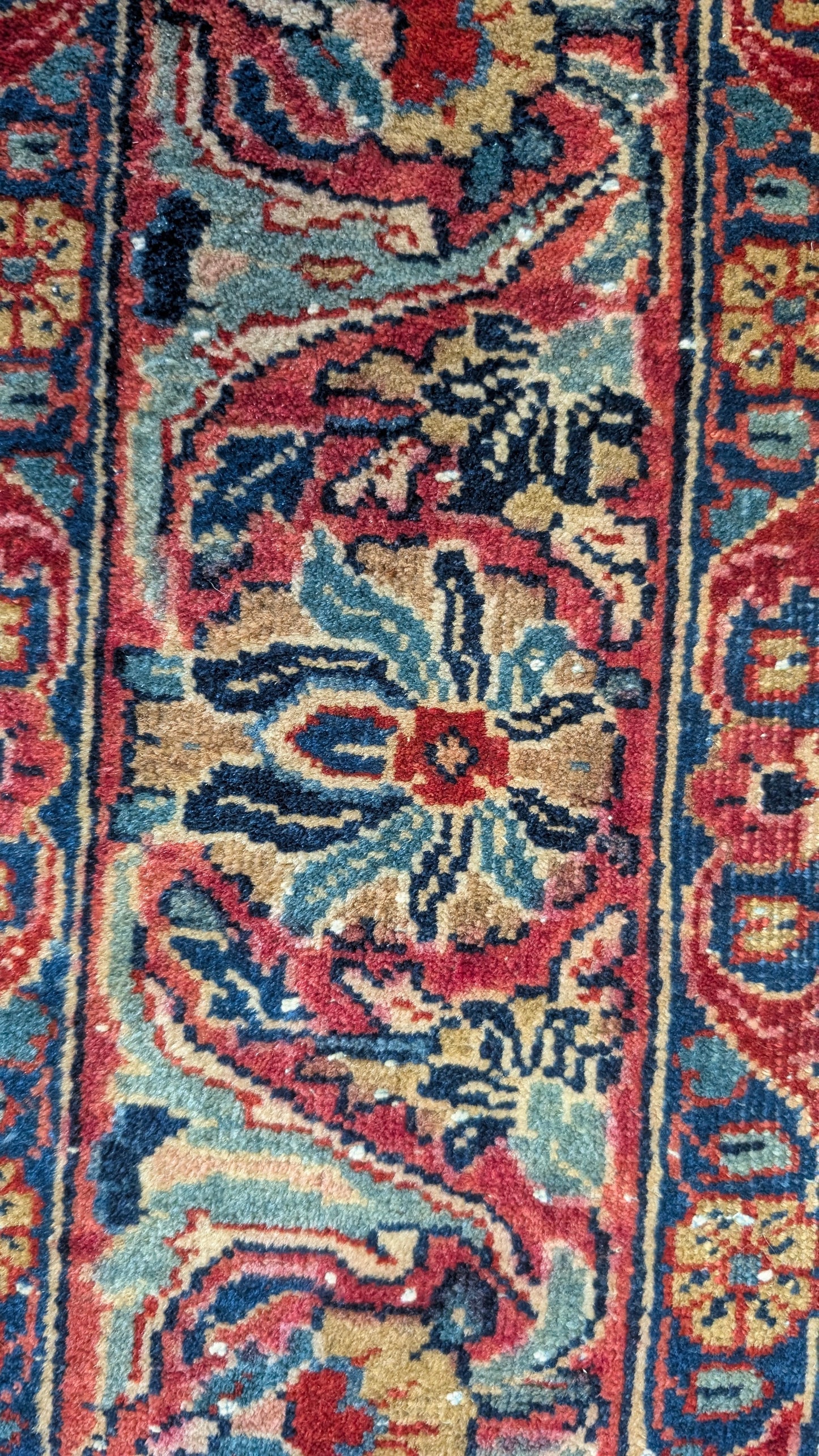 Antique Persian Sarouk Rug, 6x9, "The Midnight Garden"