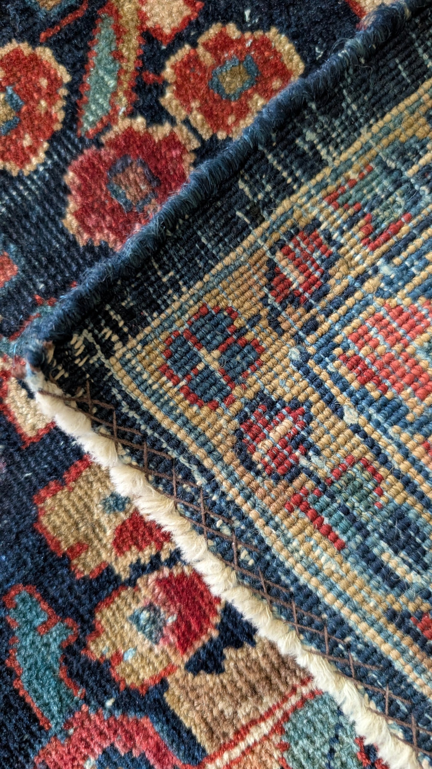 Antique Persian Sarouk Rug, 6x9, "The Midnight Garden"