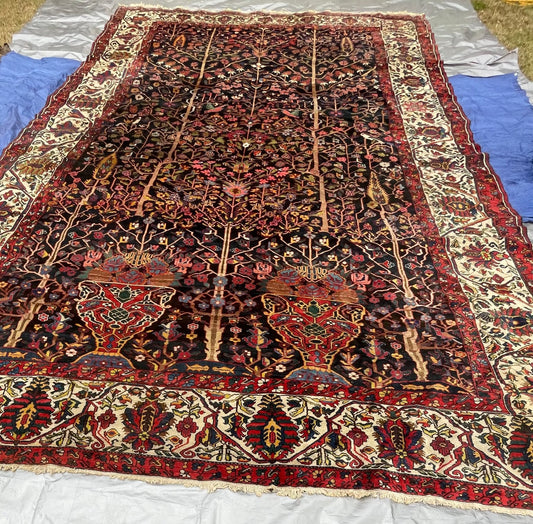 Antique Bakhtiari Persian Rug, 13x22 - WHOLESALE