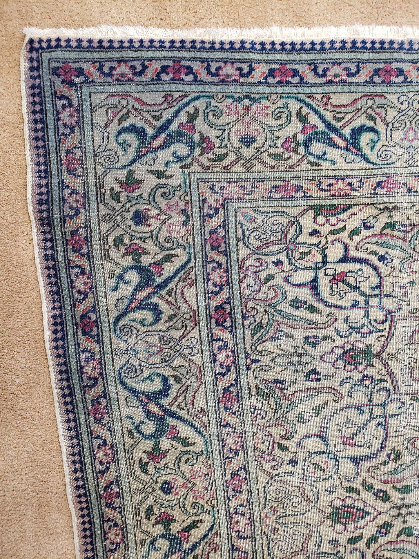 SOLD - 1940's Turkish Rug, 8'5x12'5 - "Clear Sky Calm"