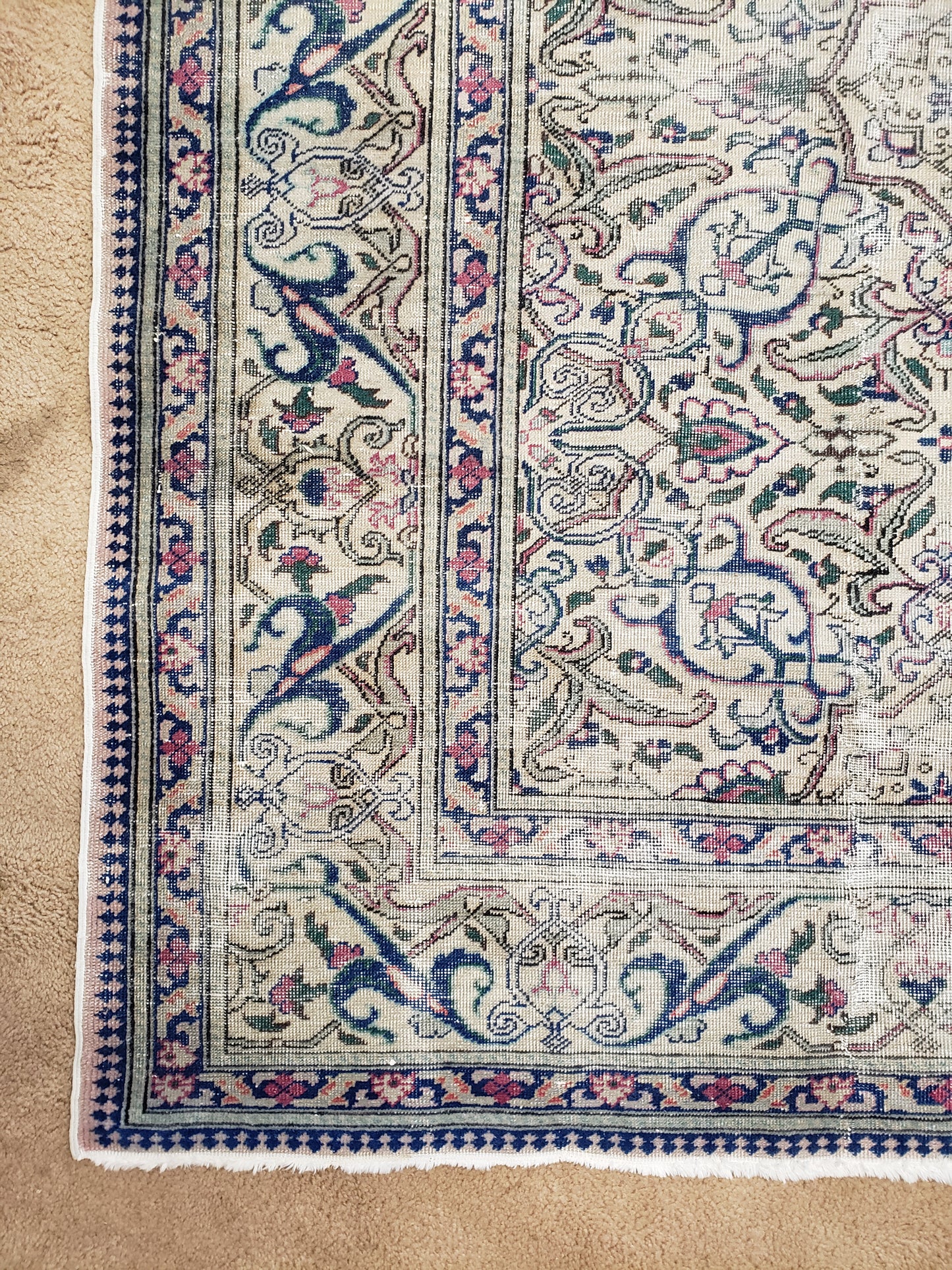 SOLD - 1940's Turkish Rug, 8'5x12'5 - "Clear Sky Calm"