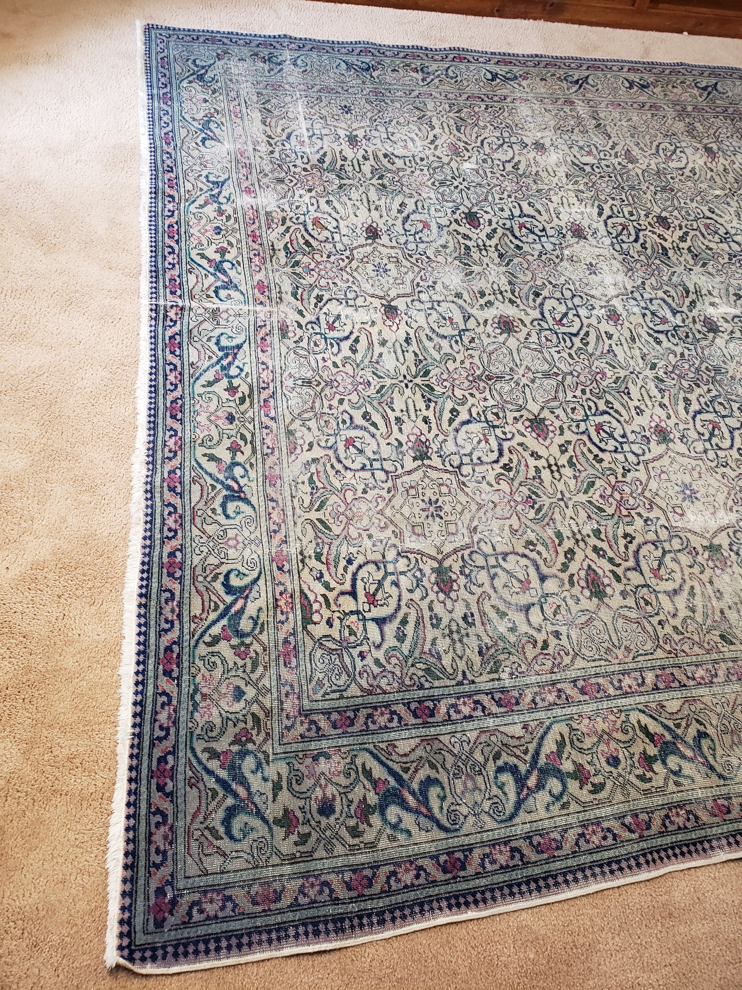 SOLD - 1940's Turkish Rug, 8'5x12'5 - "Clear Sky Calm"