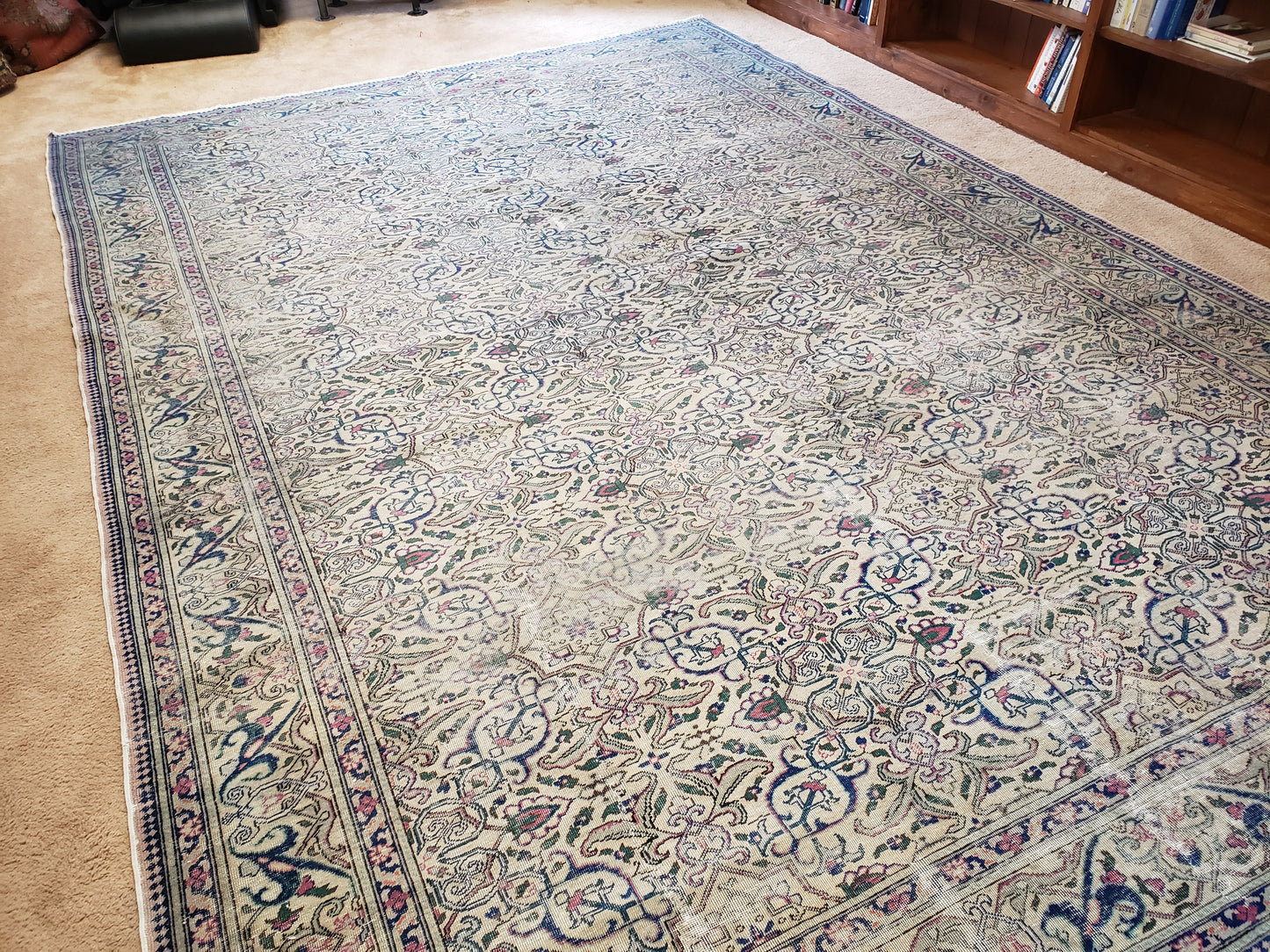 SOLD - 1940's Turkish Rug, 8'5x12'5 - "Clear Sky Calm"