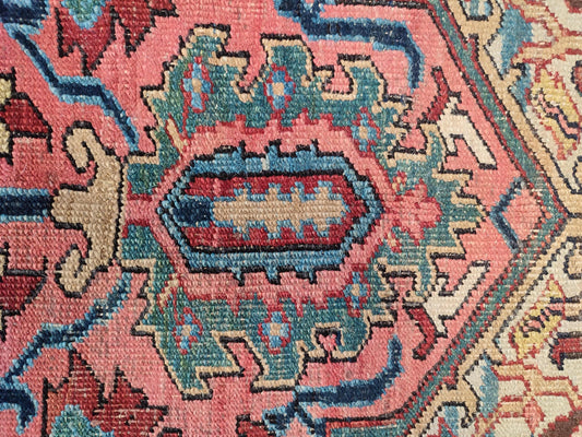 SOLD - Antique Persian Heriz Rug, 7'x10'